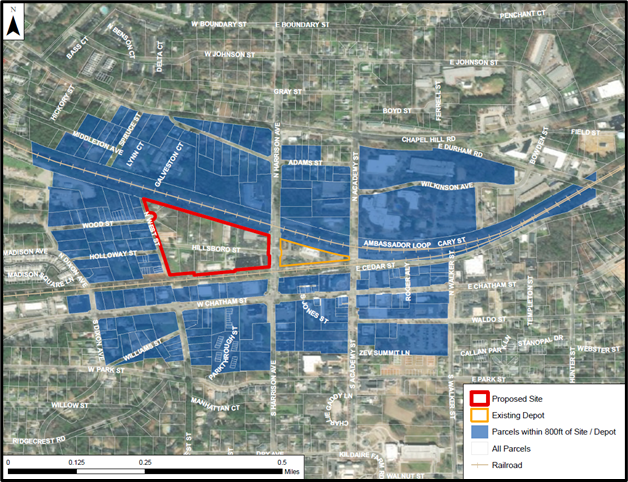 map of cary