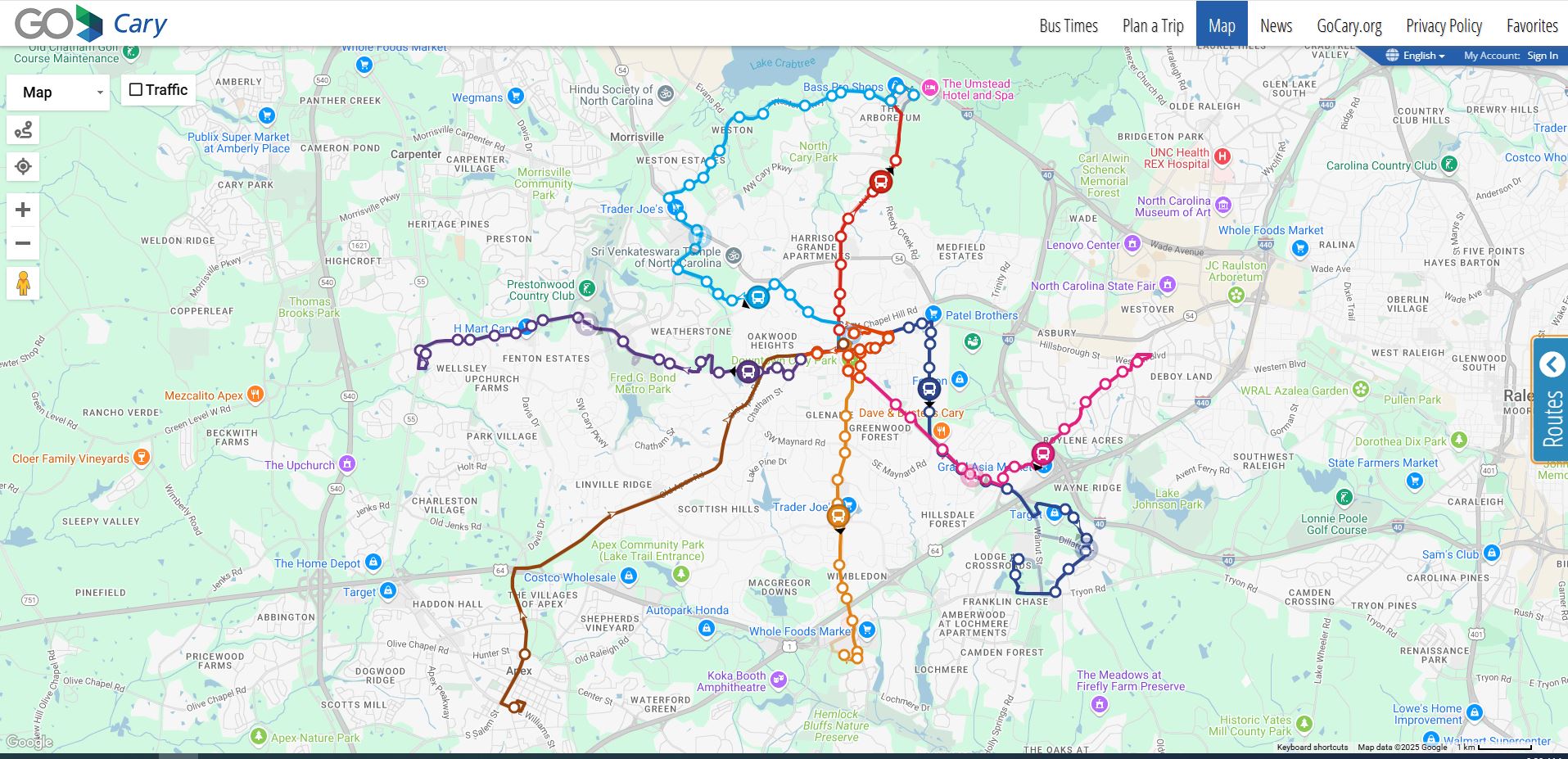 GoCary App System Map