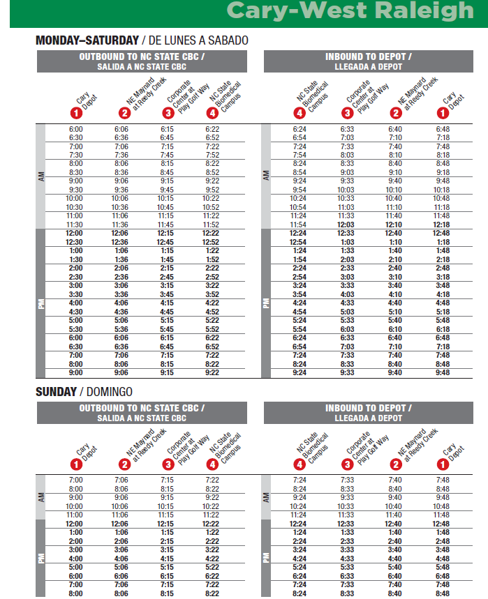 Route 2 Schedule