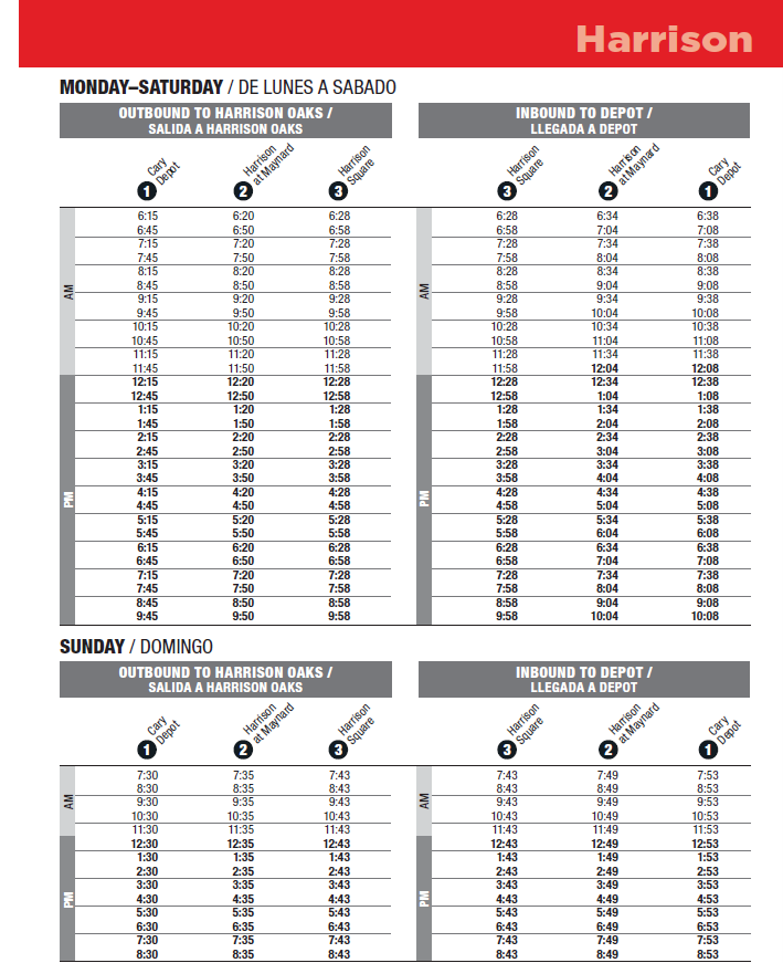 Route 3 Schedule