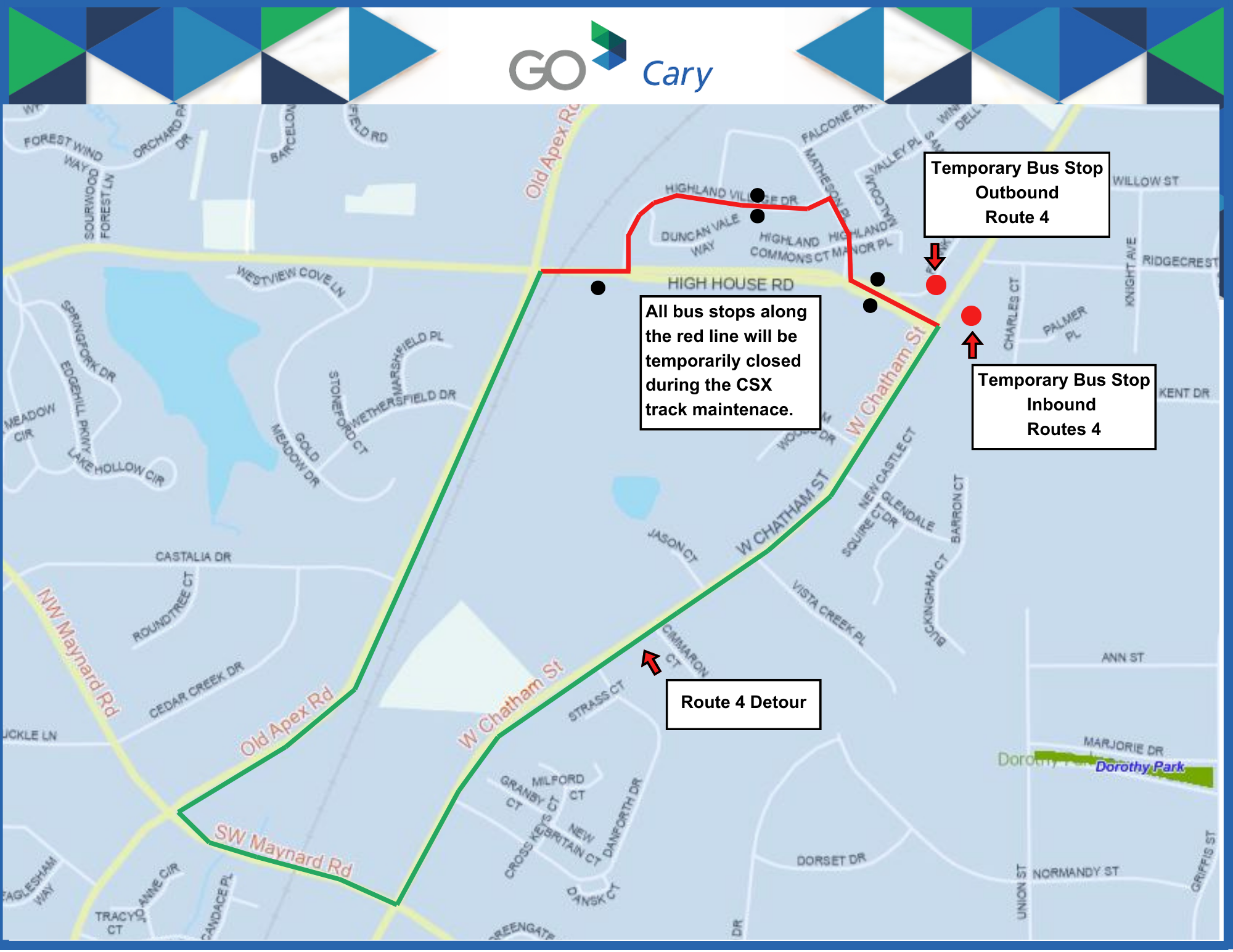 Route 4 Detour Map