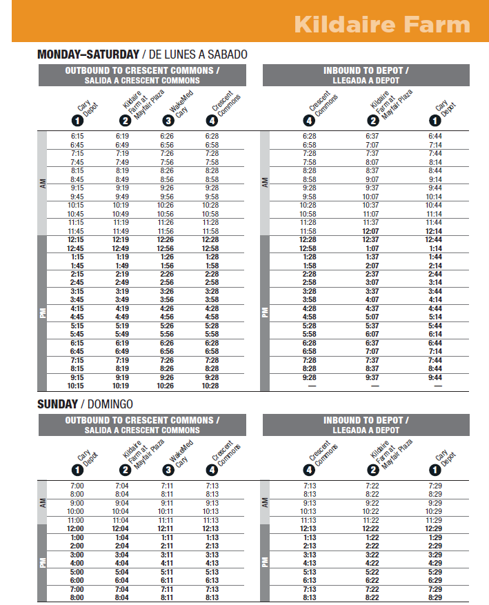 Route 5 Schedule