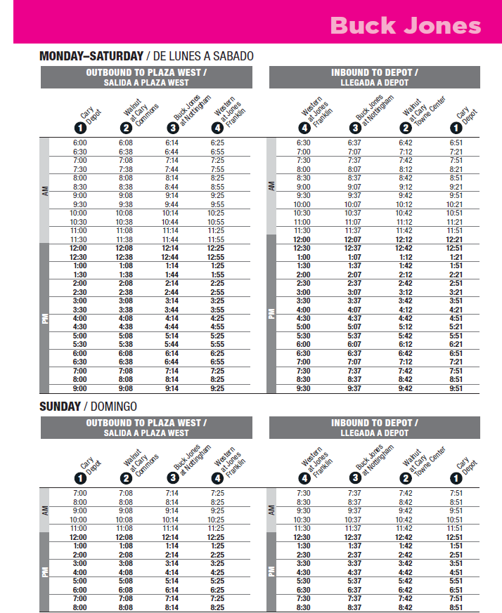 Route 6 Schedule
