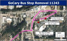 GoCary Route 6 Plaza West Bus Stop Closure