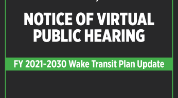 Virtual Public Hearing for Wake Transit