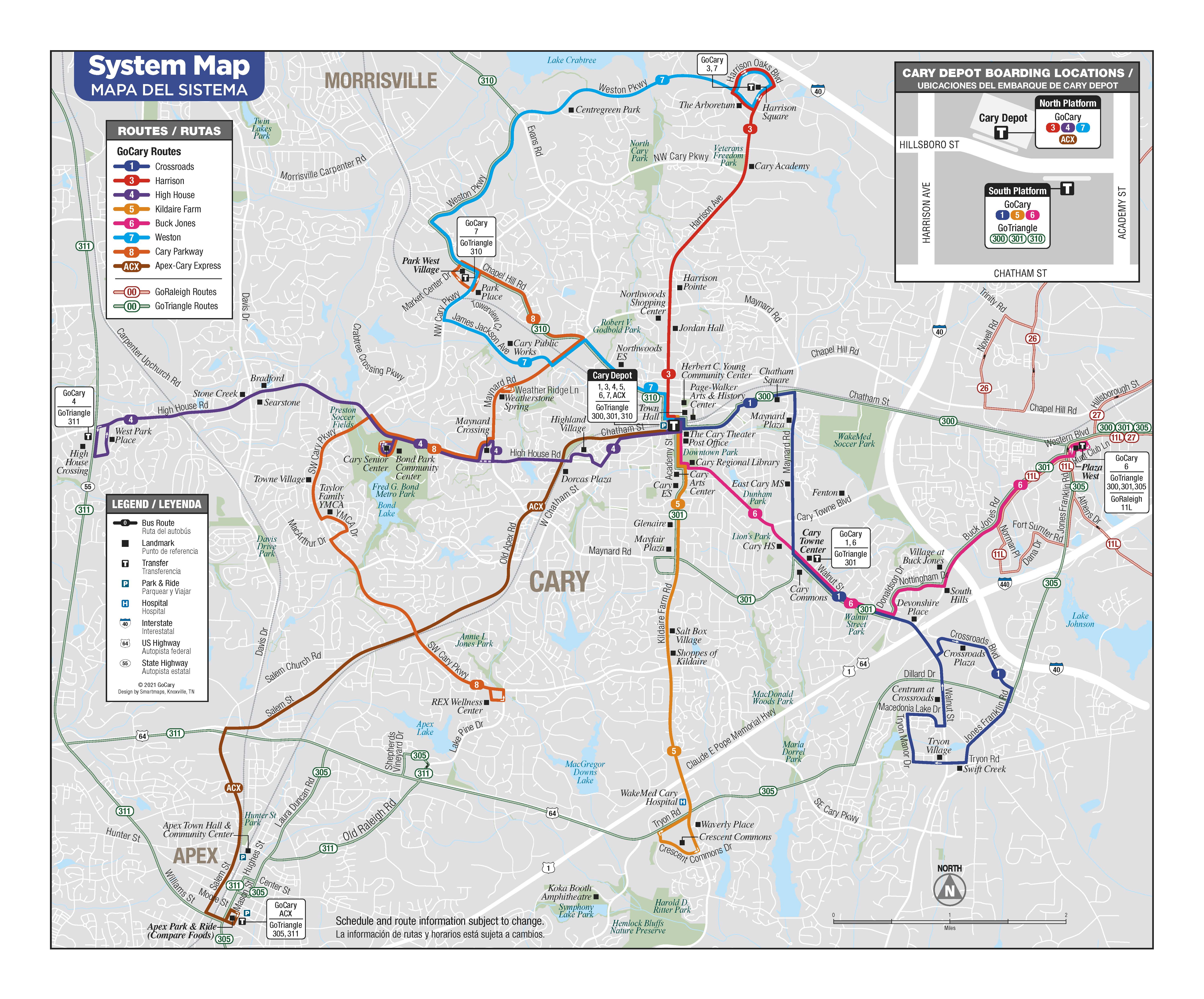 GoCary System Map GoCary System Map